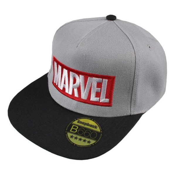 Marvel Mens Logo Baseball Cap One Size Grå/Sort Grå/Sort One Size