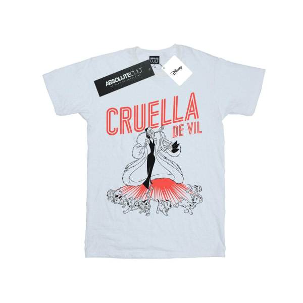 Disney Mens Cruella De Vil Dalmatinsk T-shirt L Vit Vit L