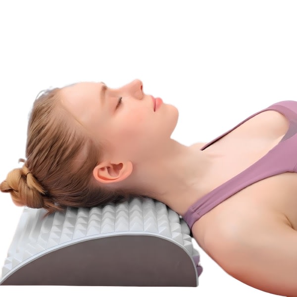 Nakke- og ryggbåre, nakke- og skulderavslapning Cervical Traction Device Pute Lumbar Traction Båre (grå)