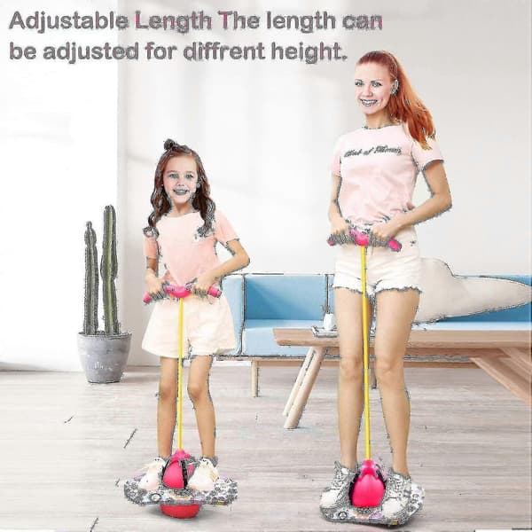 Pogo Hop Ball Balance Board with Handle - Explosion-Proof Exercise Hop Ball-FF- Blue