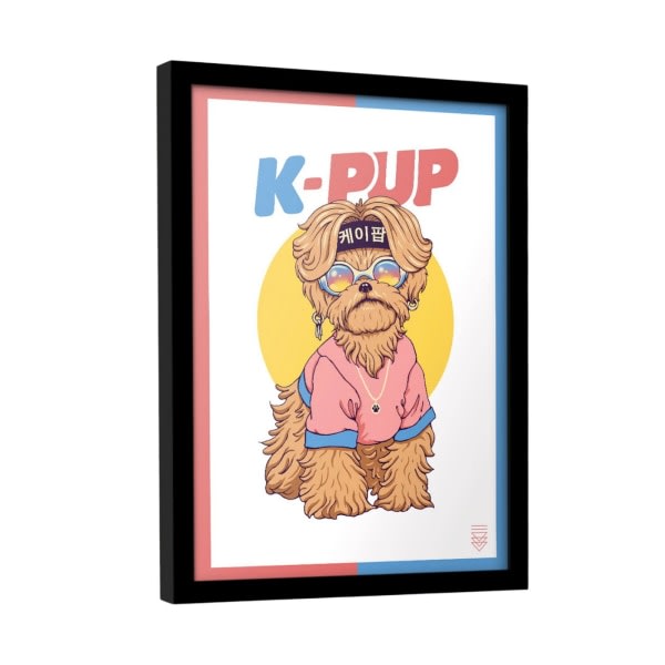 Vincent Trinidad K-Pup Print 40cm x 30cm Pinkki/sininen/ruskea vaaleanpunainen/sininen/ruskea 40cm x 30cm