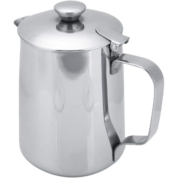 Rustfri Kande Mælkekande Kande med låg til Latte-XF4-