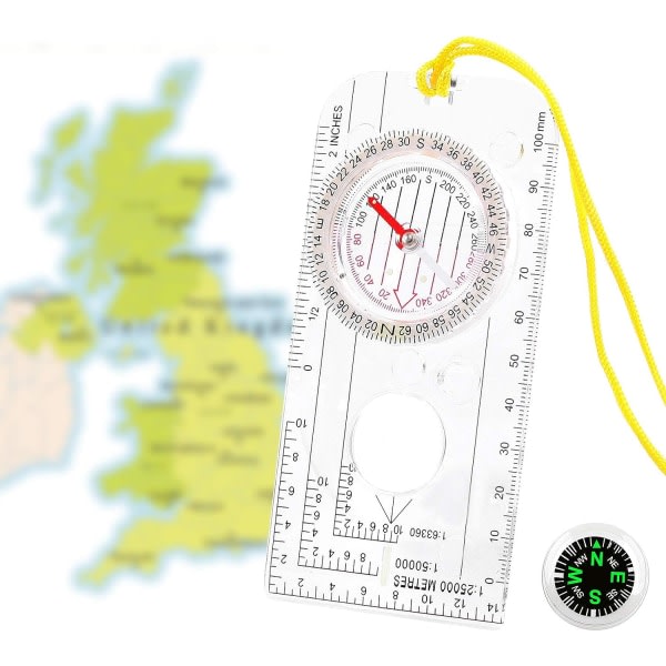 Utforskare Kompass Riktningskompass Navigering Kompassrem og knapp Kompass Fickkompass - Äventyrskartaläsning