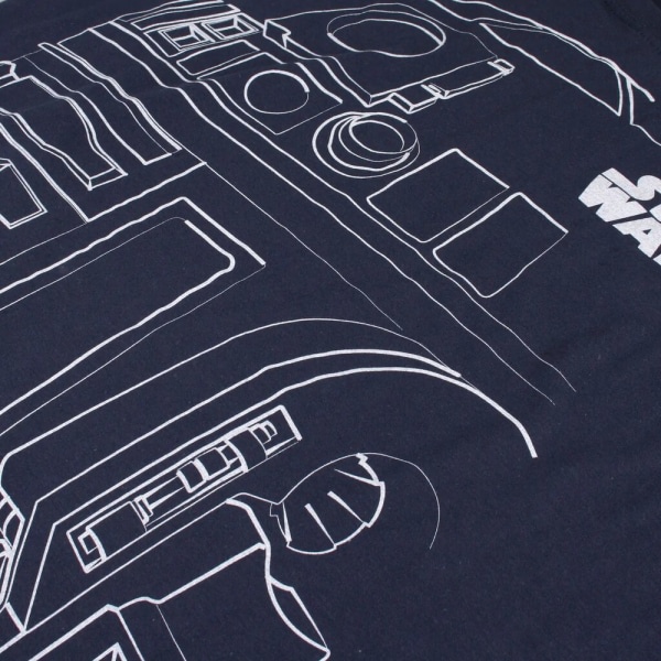 Star Wars herre R2-D2 T-skjorte XL Navy/Hvit Navy/Hvit XL
