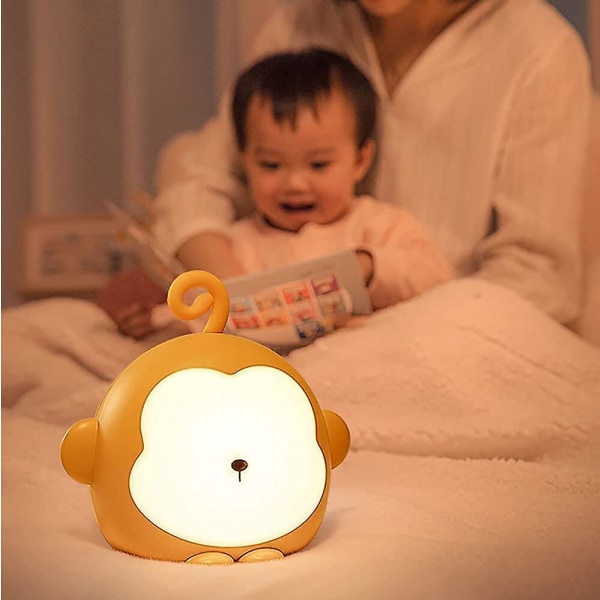 Nattlys for barn, Baby Monkey Light for Kids, Søt Smart