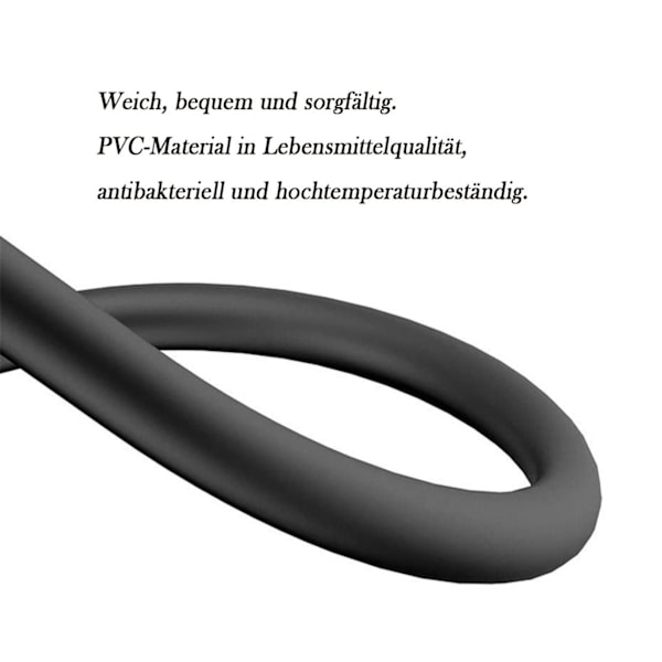 Duschslanger 2M Sort PVC Duschslange Anti-Kink Anti-Eksplosion Duschhoved Slange Højtryk Fortykkelse