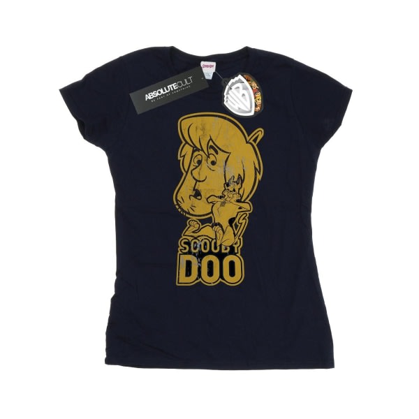 Scooby Doo T-skjorte for damer/damer og Shaggy Cotton XL Marineblå XL