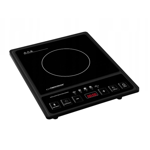 Esperanza - Elektrisk Induktionskogeplade - 2000 W Black Svart