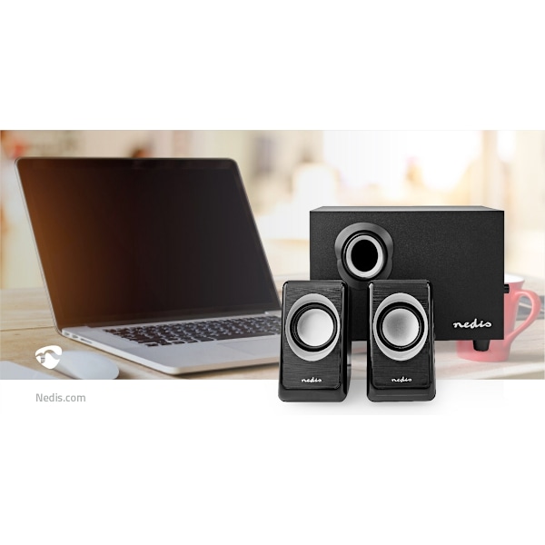 Nedis PC-högtalare | 2.1 | 33 W | 3,5 mm hane | USB-ström | Volymkontroll 1720