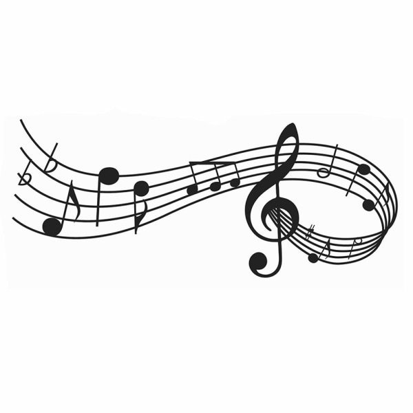 Musiknoter Notationsband Väggdekal, avtagbar gör-det-själv