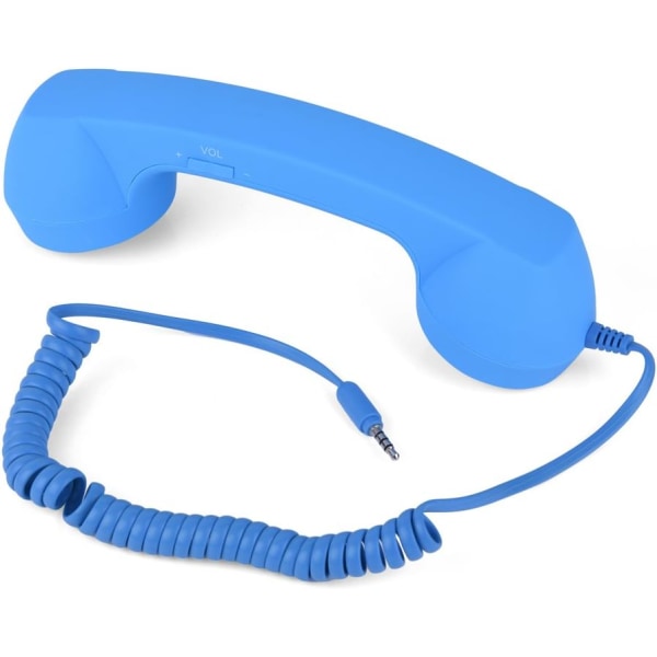 Universal trådløs retro telefon Strålningssikring Blå