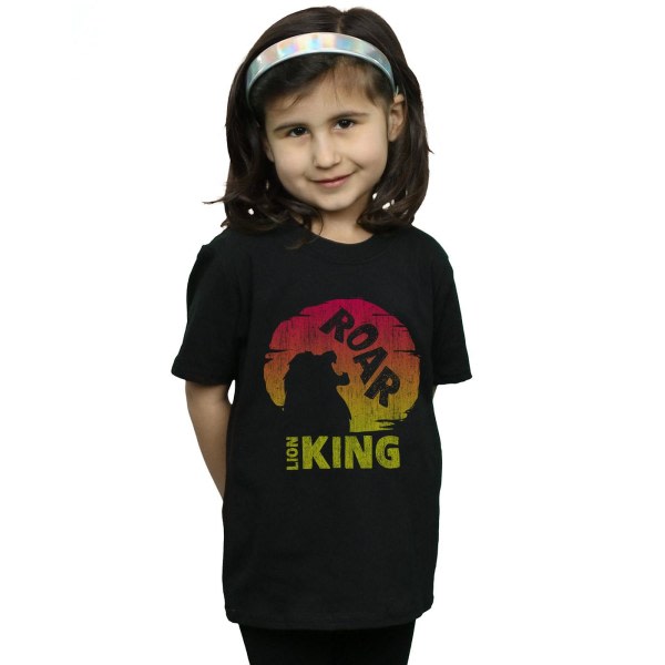 Disney Girls The Lion King Movie Roar T-shirt i bomuld 7-8 år Sort 7-8 år