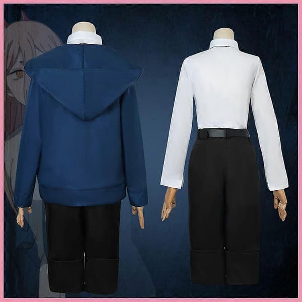 Chainsaw Man Power Cosplay -asuset naisille peruukin kera With wig M