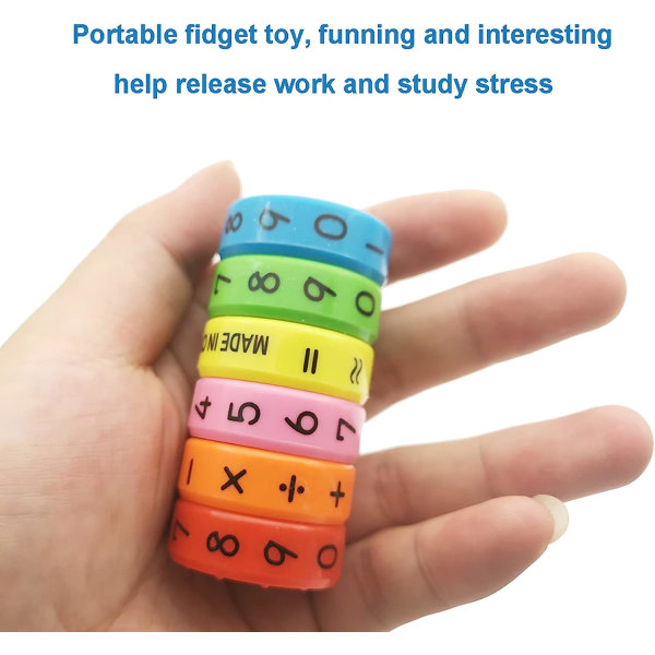 2 stycken Magnetiska matematikleksaker Räkna kulramsnummersymboler Lärverktyg Byggstensspel för barn, färg slumpmässigt