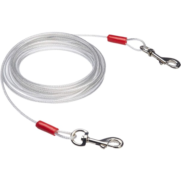 Basics Tie-Out-kabel för hundar upp till 90lbs. 33 fot