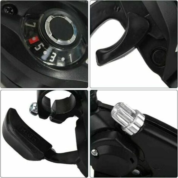 Cykelgear, 3 x 7 gear til MTB, med bremsekabel og hastighedsindikator.-XF4-