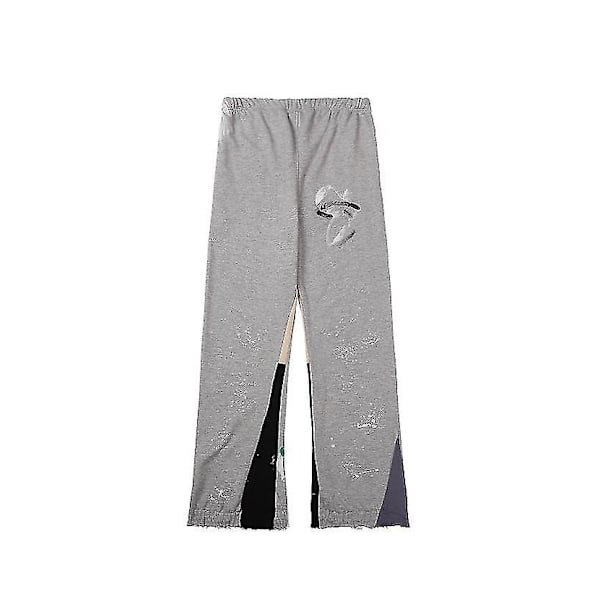 Gallery Dept Speckled Graffiti Guard Pants Straight Jeans Herr og Dame Casual Bukser [redusert!!!nytt tilbud] Grå L Gray