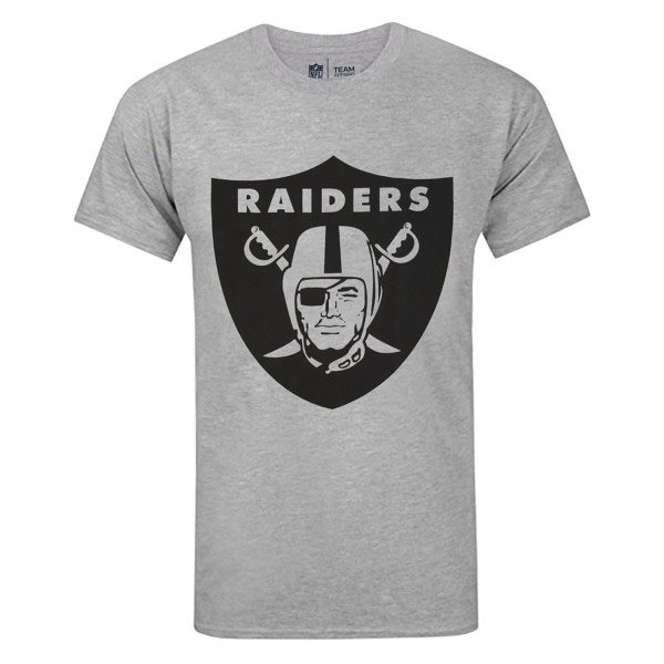 NFL Miesten Las Vegas Raiders Logo T-paita XL Harmaa XL