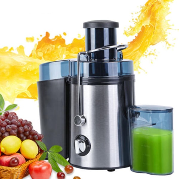 1000W Juicepress Hela Frukter Grönsaksjuice Extraktor Rostfritt Stål-WELLNGS-XF6-