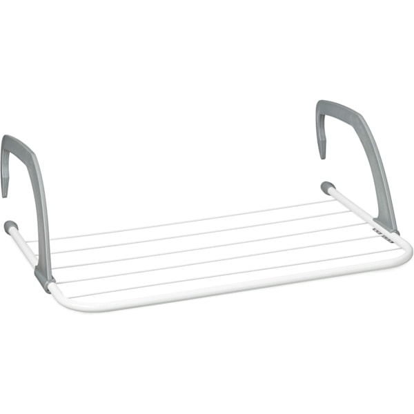 Tørkestativ - Hengende stativ for radiator og balkong, liten størrelse, 3m stor tørkekapasitet, hvit, 50cm lengde