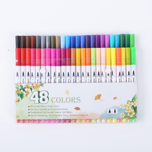 48 farver akrylfärgsmarkörer Vattentäta akrylpennor