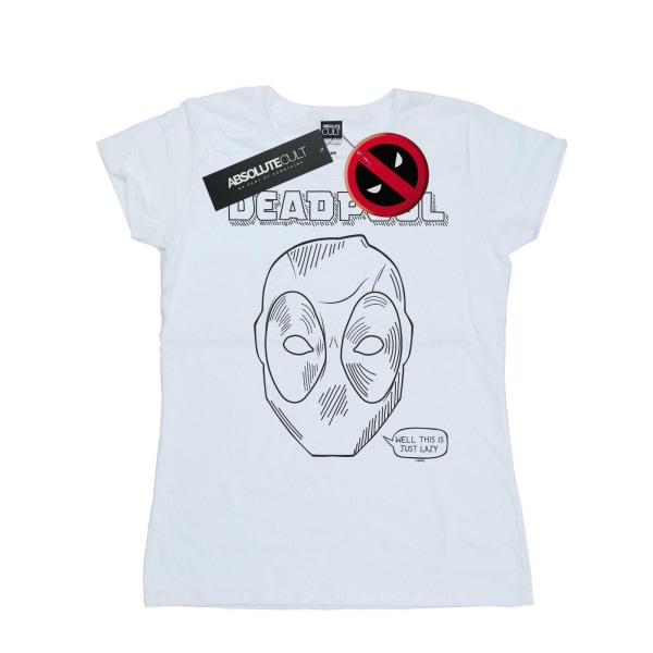 Marvel Womens/Ladies Deadpool This Is Just Lazy Cotton T-Shirt Vit M