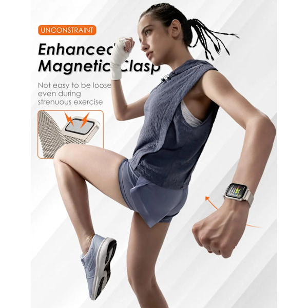 Milanese Loop-armband för Apple Watch 44mm 40mm 45mm 49mm 41mm 38mm 42mm 44 mm Armband iWatch Serie 9 3 6 5 SE 7 8 Ultra 2 regnbåge regnbåge rainbow 42mm 44mm 45mm 49mm