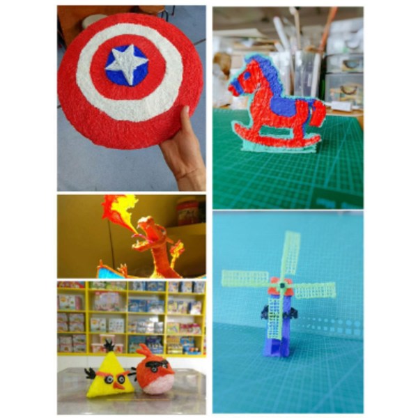 3D-printer PCL filament 1,75 mm 10- sæt (50 m tilfældig farve)