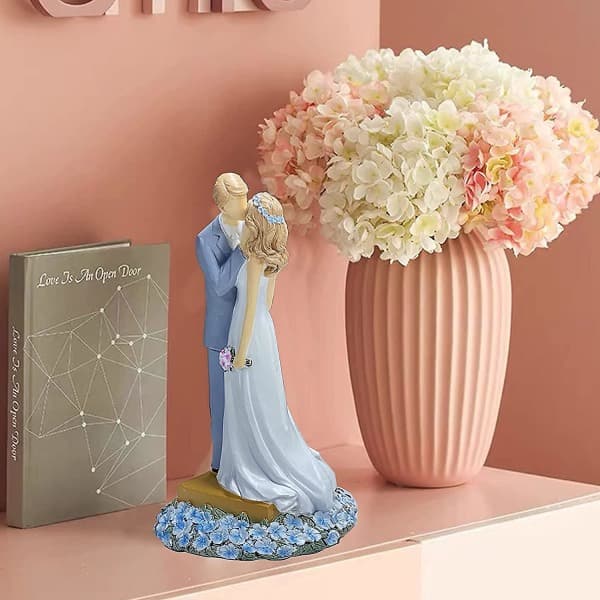 Bryllupskake Topper Bryllupsdekorasjoner Brud og Brudgom Figur Morsom Bryllupspar Statue (d-4)-FF-