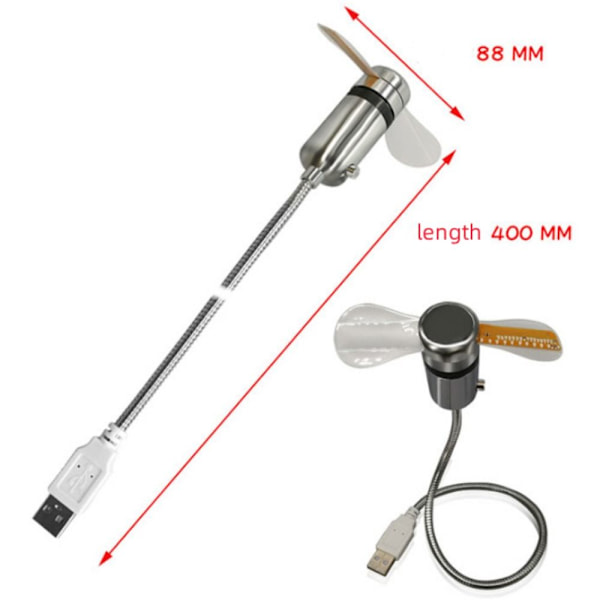 USB-fläkt Mini Fläkt LED-klocka - i lager