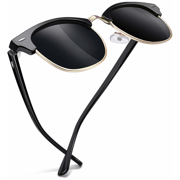 Halvbåglösa polariseret solglasögon Man - UV400 beskyttelse Retro