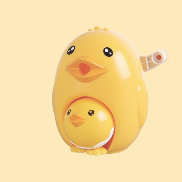 Manuell blyantspisser for Kid Cute Chicken Design Gul