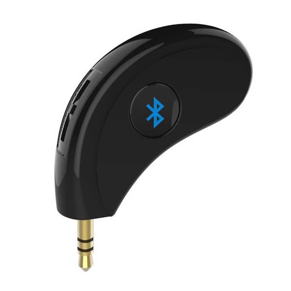 Bluetooth-mottaker/håndfri bilsett Bærbar 3,5 mm Bluetooth Aux-adapter Trådløs musikkstreaming kompatibel med hjemmebil stereohodetelefon
