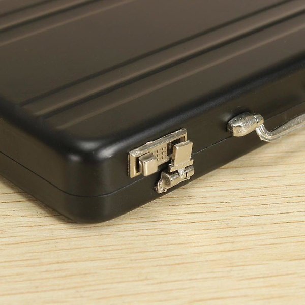 Kreditkortslåda i aluminium i mini resväska Korthållare av hög kvalitet för kontorskort för företag Light Gray