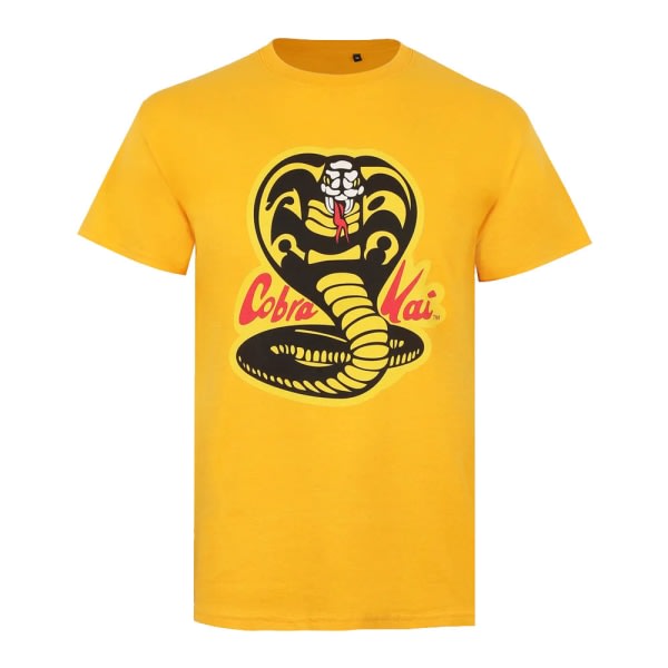 Cobra Kai Miesten logo T-paita XL Gold Gold XL