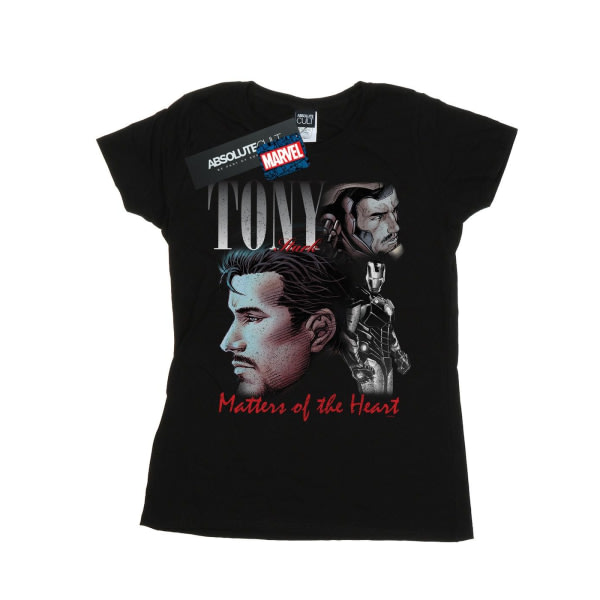 Marvel Ladies/Ladies Tony Stark Homage bomuld T-shirt M Sort Sort M