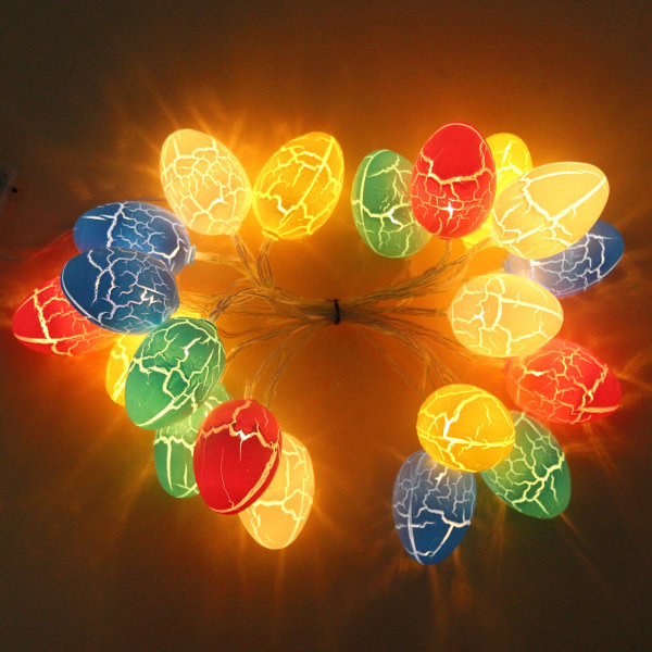 20 LED pääsiäismunanauhaa, 3m pääsiäismunan LED-nauhat pääsiäismunakoristeet juhlakoristeisiin Pääsiäisnauhat vedenpitävä paristo
