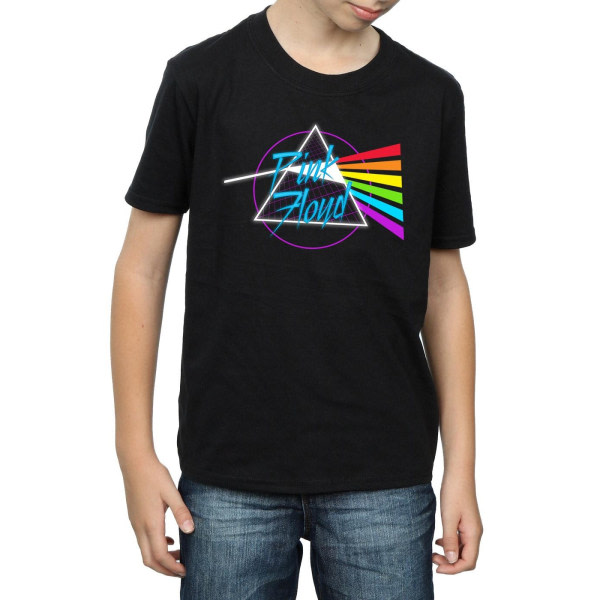 Pink Floyd Boys Neon Darkside T-shirt 5-6 år sort Sort 5-6 år
