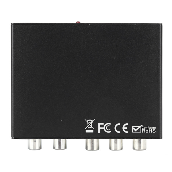 HD Videokonverter HDMI til 5RCA RGB Fargeskillnad Komponentgrensesnitt YPbPr R/L Lydadapter 100-240VEU Plugg