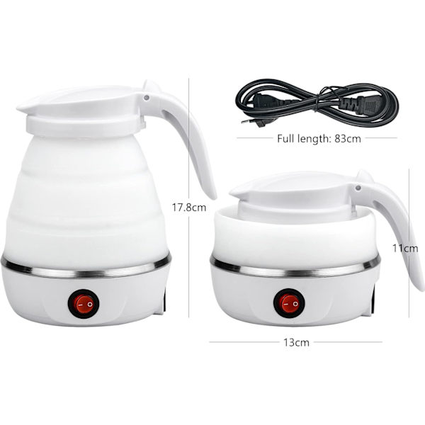 Foldbar vannkoker 0,6L reisekoker i silikon Foldbar