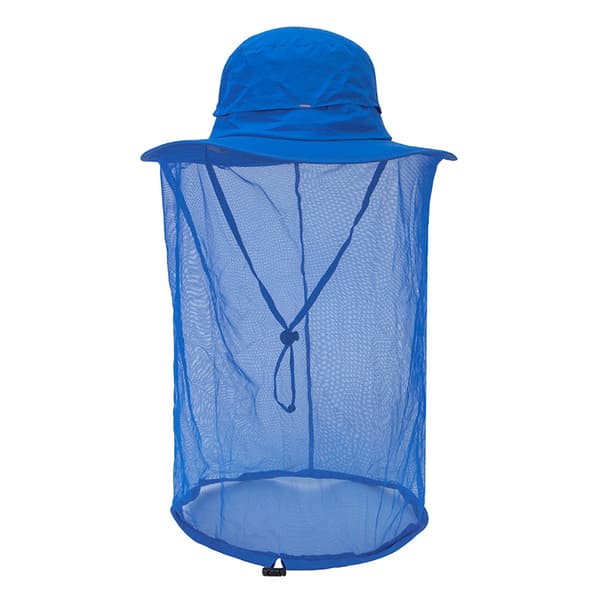 Sommer udendørs solhatte, bredskyggede solhatte, netansigtsskærme, fiskehatte, myggemiddelhatte Rainbow Blue L (58-60cm)