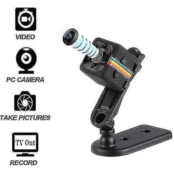 Full HD 1080p actionkamera, 12 m Mini Night Vision spionkamera (röd)