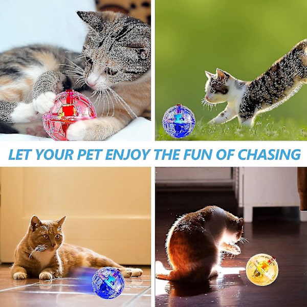 6 st Spökhusjakt Kattboll Aktiverad Kattleksak 6PCS