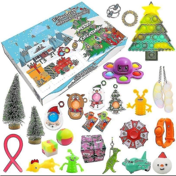 Jule-adventskalender Gave Fidget Legetøj Stressaflastende Fidget Legetøj Blind Box Barn 4