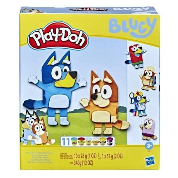 Play-Doh Bluey Koffert med 11 burkar modellera