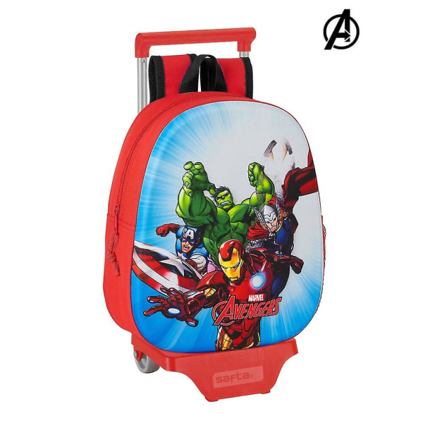 3D koululaukku pyörillä 705 The Avengers Red 3 m