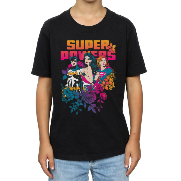 DC Comics Boys Super Powers Neon Floral T-skjorte 12-13 år Bla Svart 12-13 år