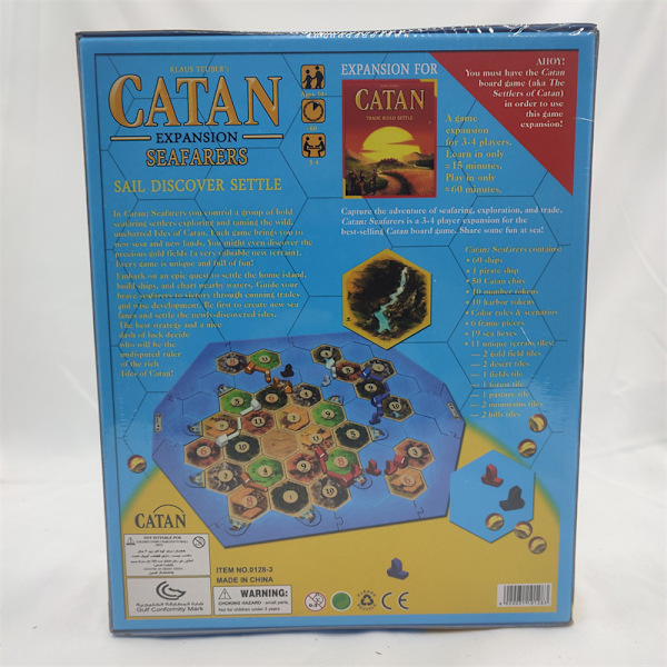 Sjøfarere CATAN Brettspill UTVIDELSE - Utforsk, bosett deg og erobre nye øyer! Strategispill, Familiespill for barn og voksne, alder 10+, 3-4 spillere