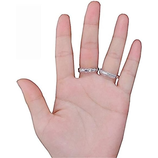 Ringstørrelsesjustering Ringbeskyttelsesklämma Osynlig tildragning Klarjusterer for lösa ringar 4-pack