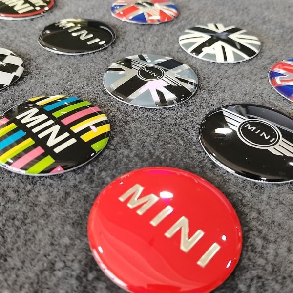 4 stk. 52mm Bilhjul Center Hub Stickers Logo til Mini Cooper Jcw R50 R52 R53 R56 R57 R58 R60 Mini Clubman Countryman Tilbehør I